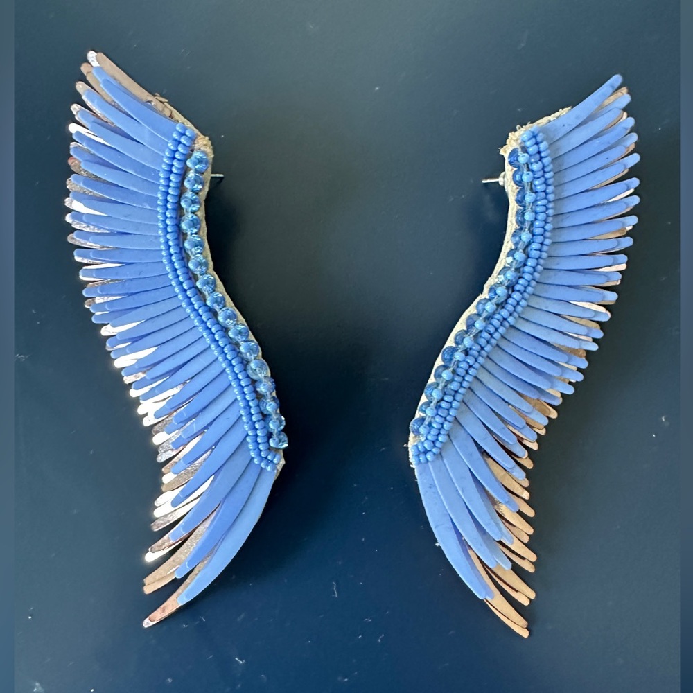 Mignonne Gavigan Madeline Earrings Light Blue and Rose Gold